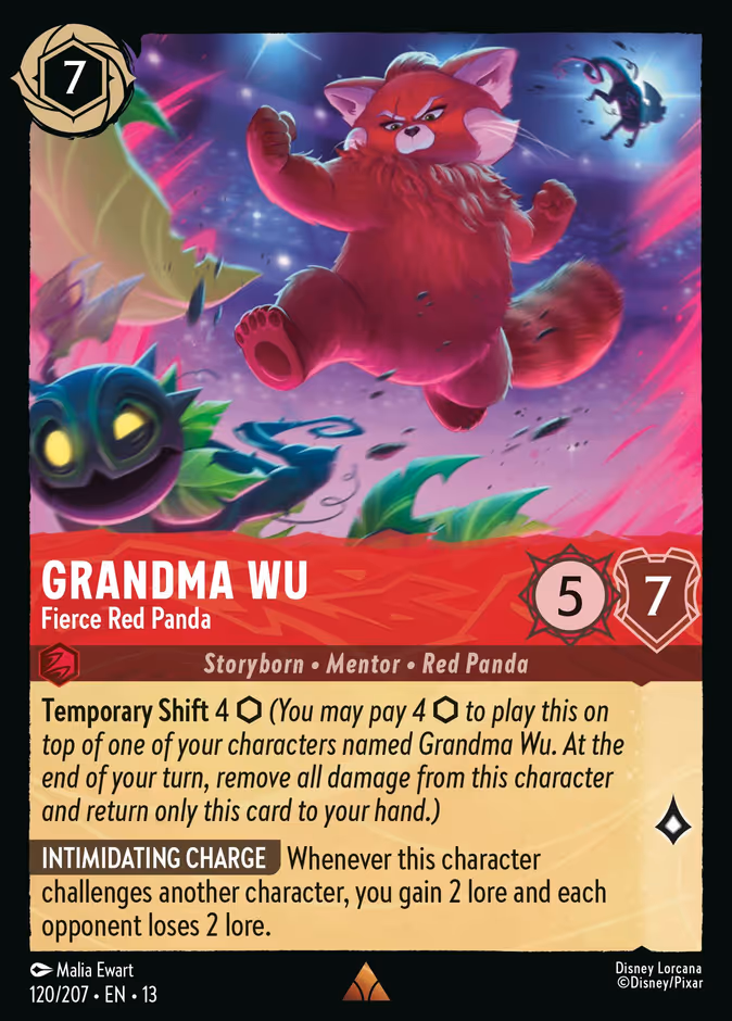 Grandma Wu - Fierce Red Panda 13-120 Lorcana card