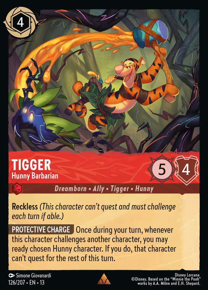 Tigger - Hunny Barbarian 13-126 Lorcana card