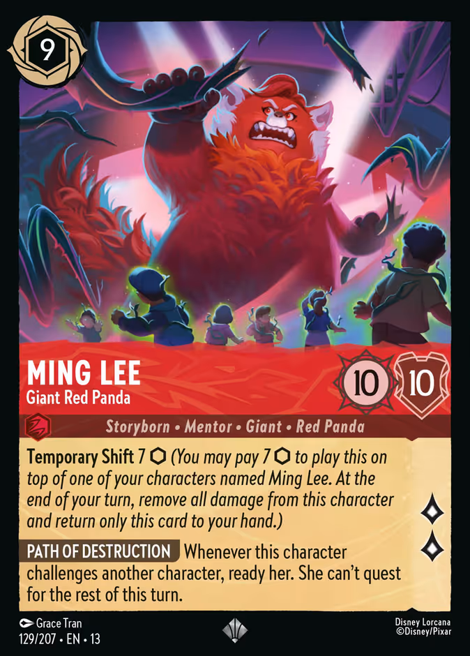 Ming Lee - Giant Red Panda 13-129 Lorcana card