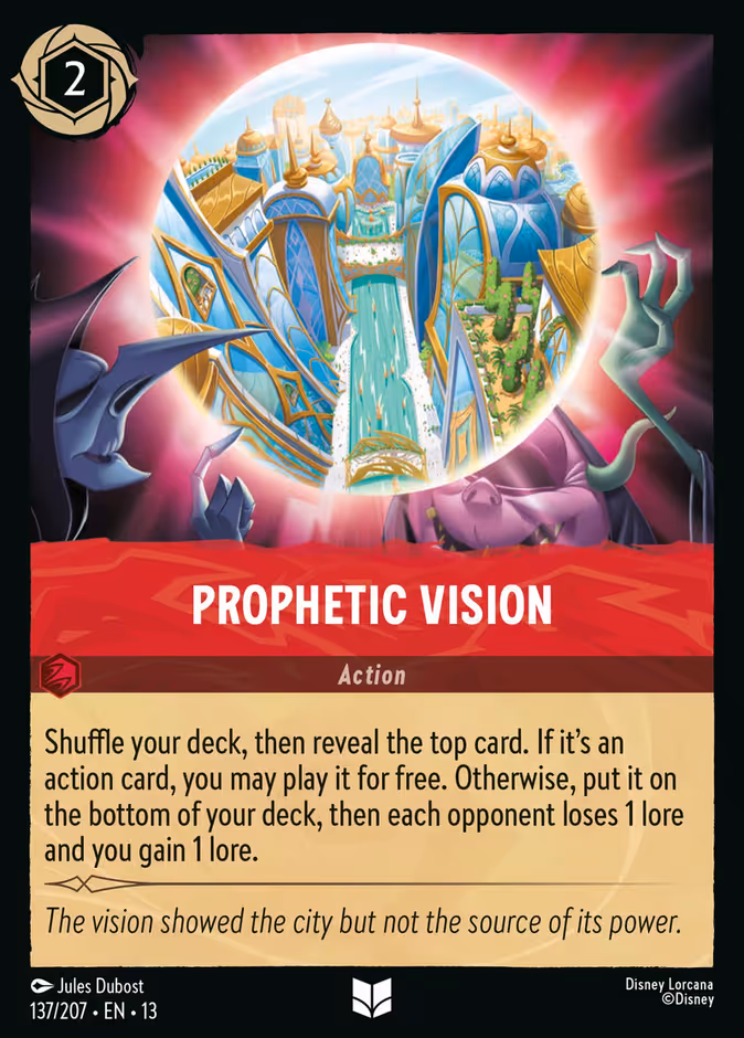 Prophetic Vision 13-137 Lorcana card