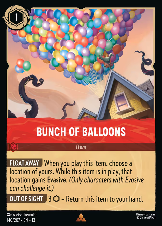 Bunch of Balloons 13-140 Lorcana card