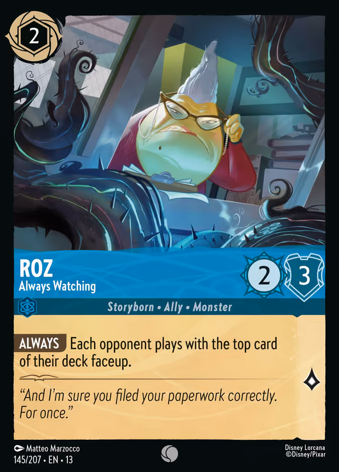 Roz - Always Watching 13-145 Lorcana card
