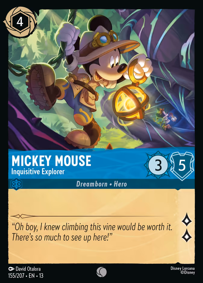 Mickey Mouse - Inquisitive Explorer 13-155 Lorcana card