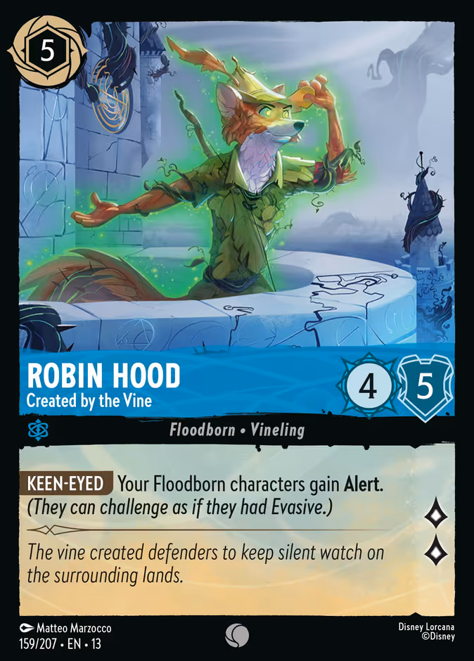 Robin Hood - Created by the Vine 13-159 Lorcana card