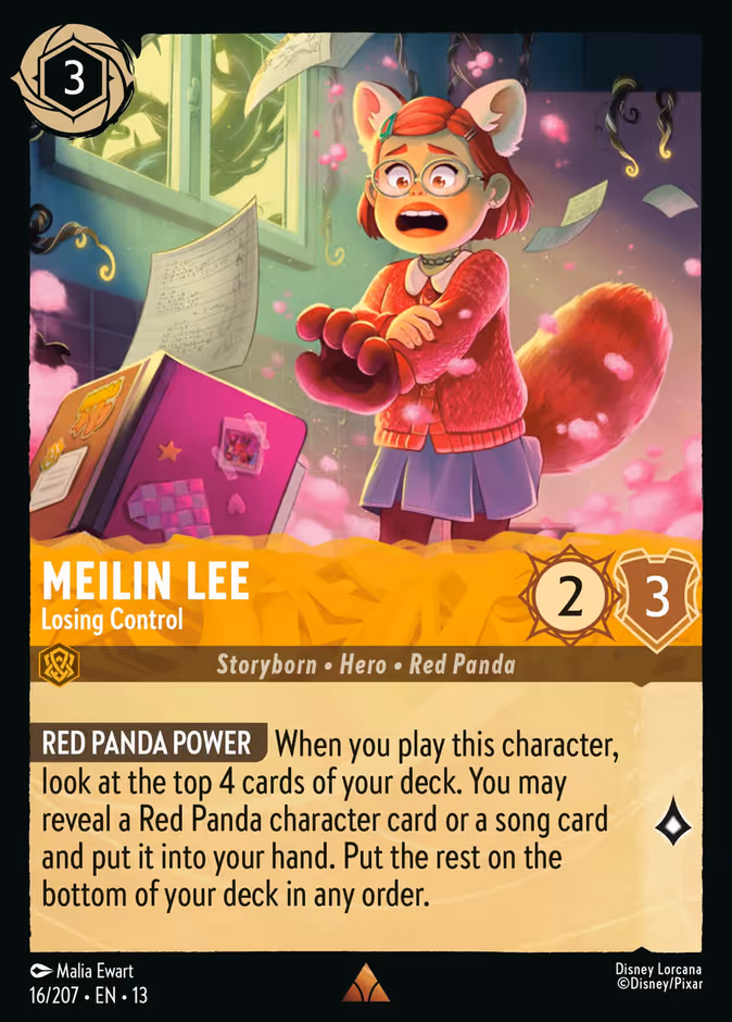 Meilin Lee - Losing Control 13-16 Lorcana card
