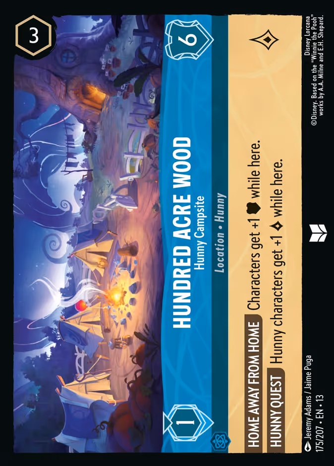 Hundred Acre Wood - Hunny Campsite 13-175 Lorcana card