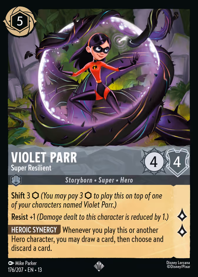 Violet Parr - Super Resilient 13-176 Lorcana card