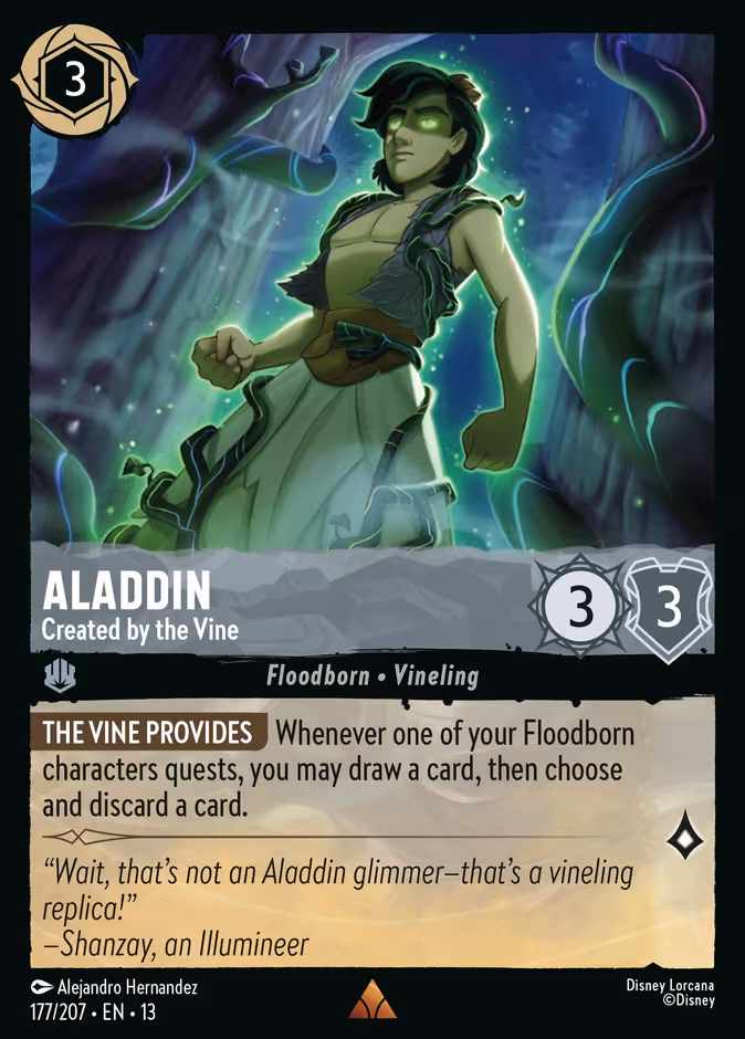 Aladdin - Created by the Vine 13-177 Lorcana card