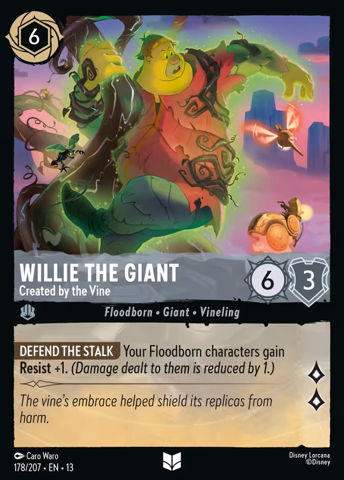 Willie the Giant - Created by the Vine 13-178 Lorcana card