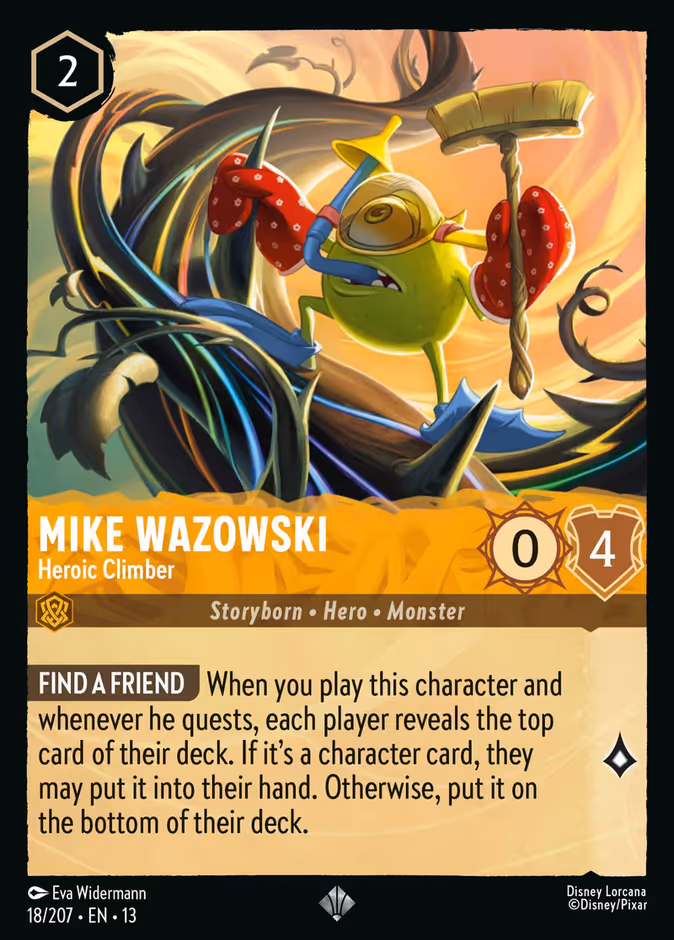 Mike Wazowski - Heroic Climber 13-18 Lorcana card