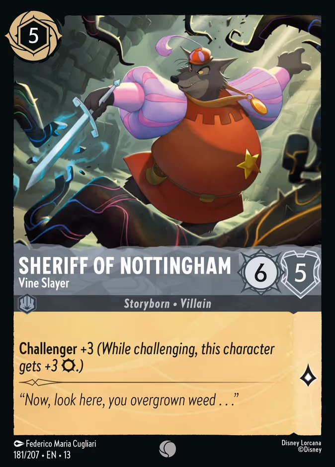 Sheriff of Nottingham - Vine Slayer 13-181 Lorcana card