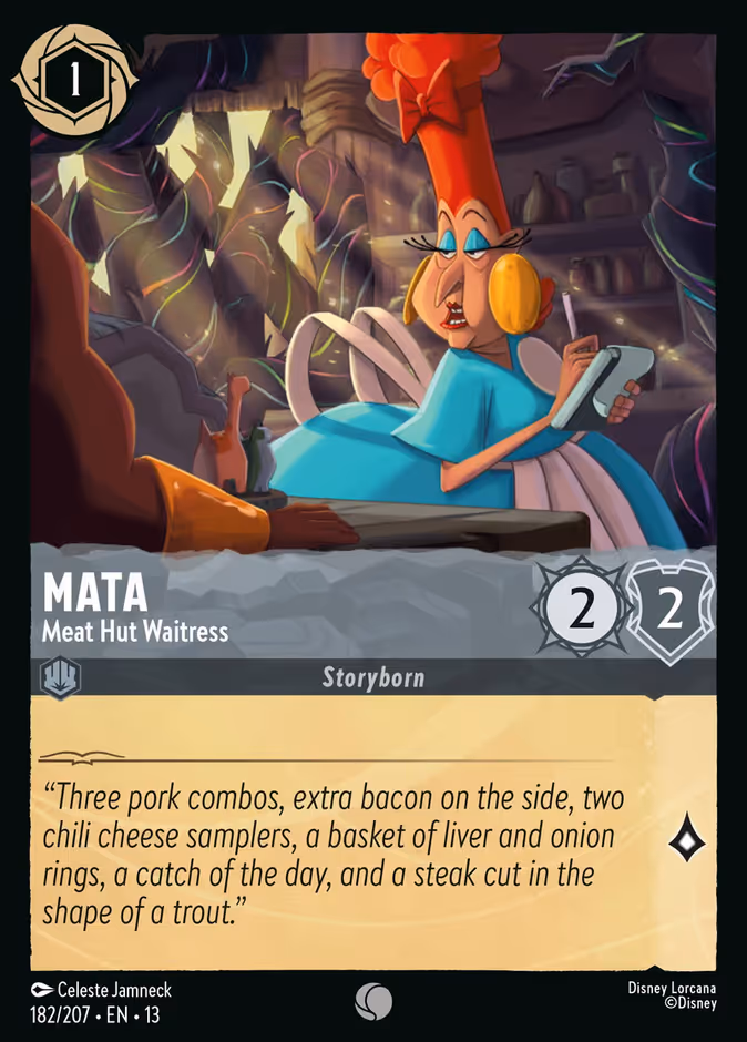 Mata - Meat Hut Waitress 13-182 Lorcana card