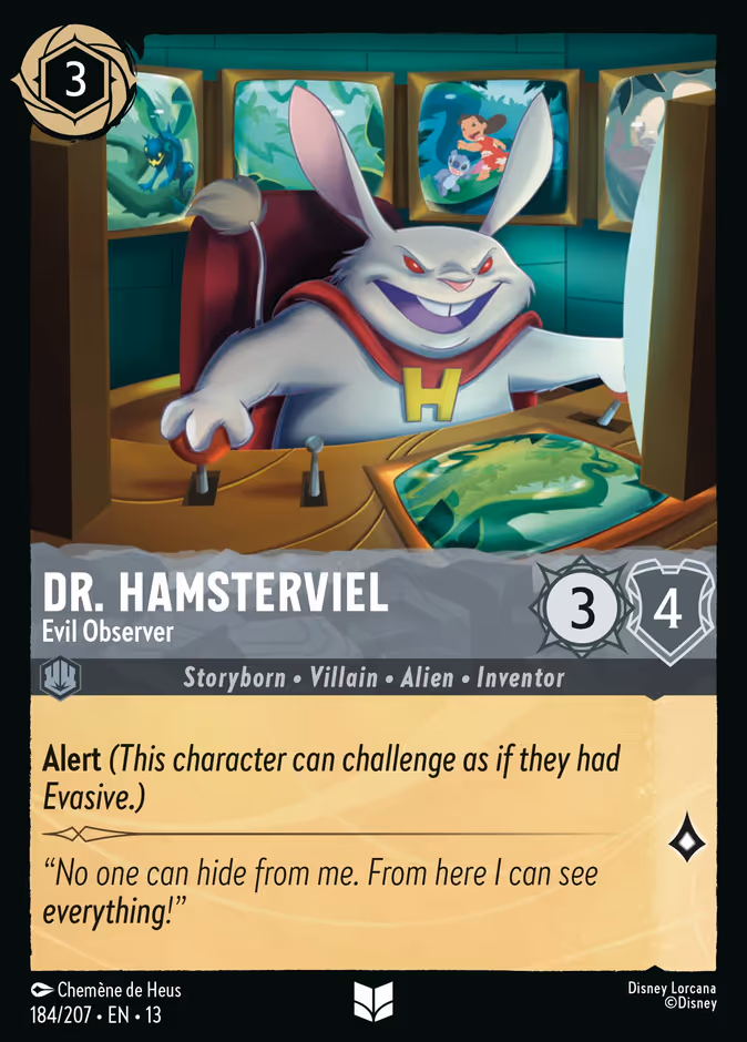 Dr. Hamsterviel - Evil Observer 13-184 Lorcana card