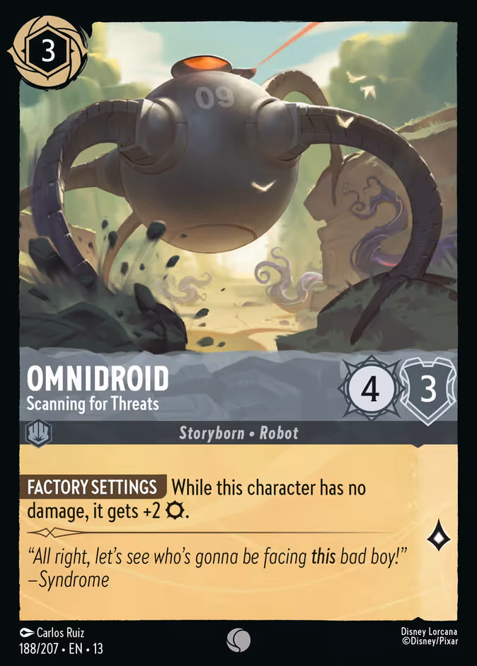 Omnidroid - Scanning for Threats 13-188 Lorcana card
