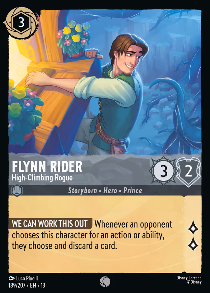 Flynn Rider - High-Climbing Rogue 13-189 Lorcana card