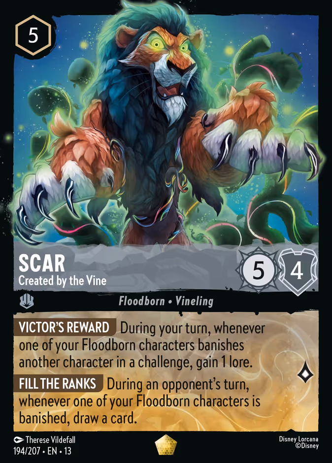 Scar - Created by the Vine 13-194 Lorcana card