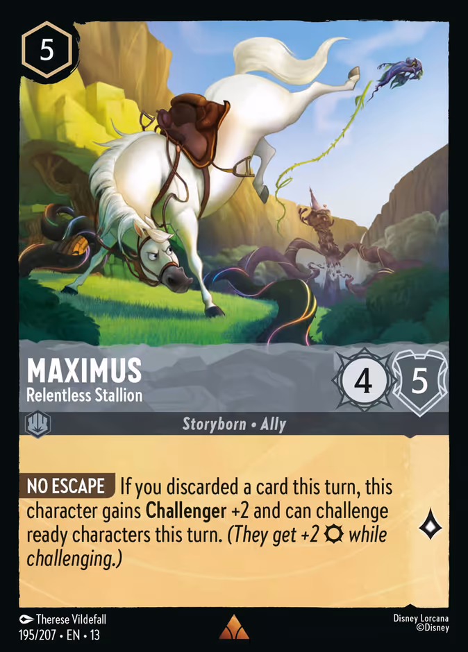 Maximus - Relentless Stallion 13-195 Lorcana card
