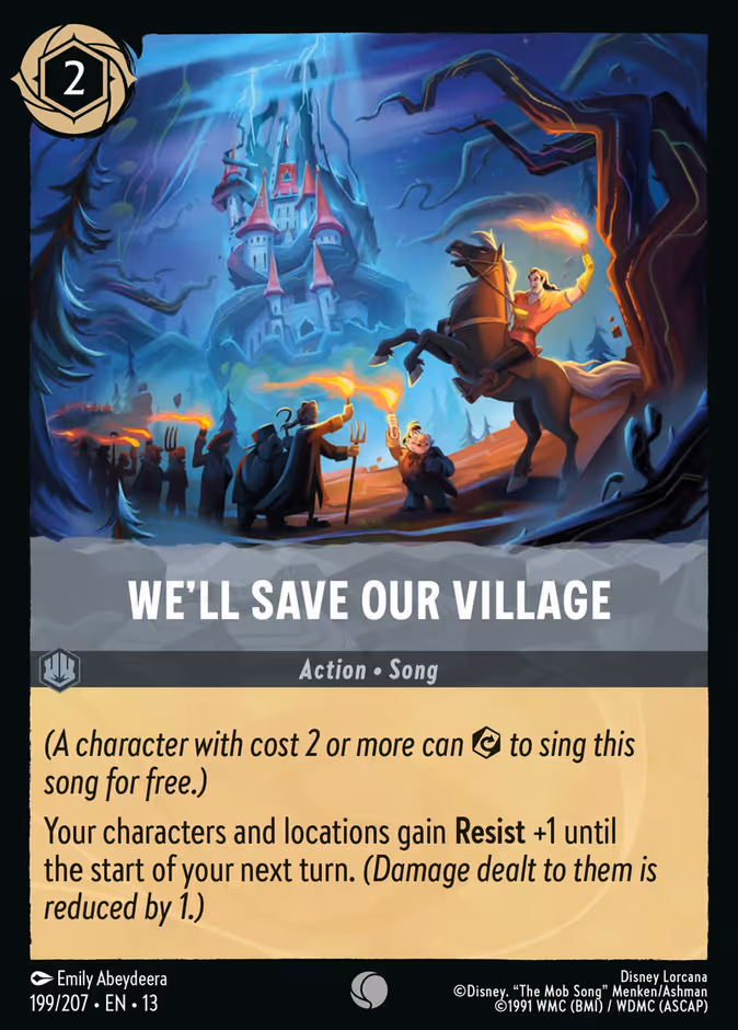We'll Save Our Village 13-199 Lorcana card