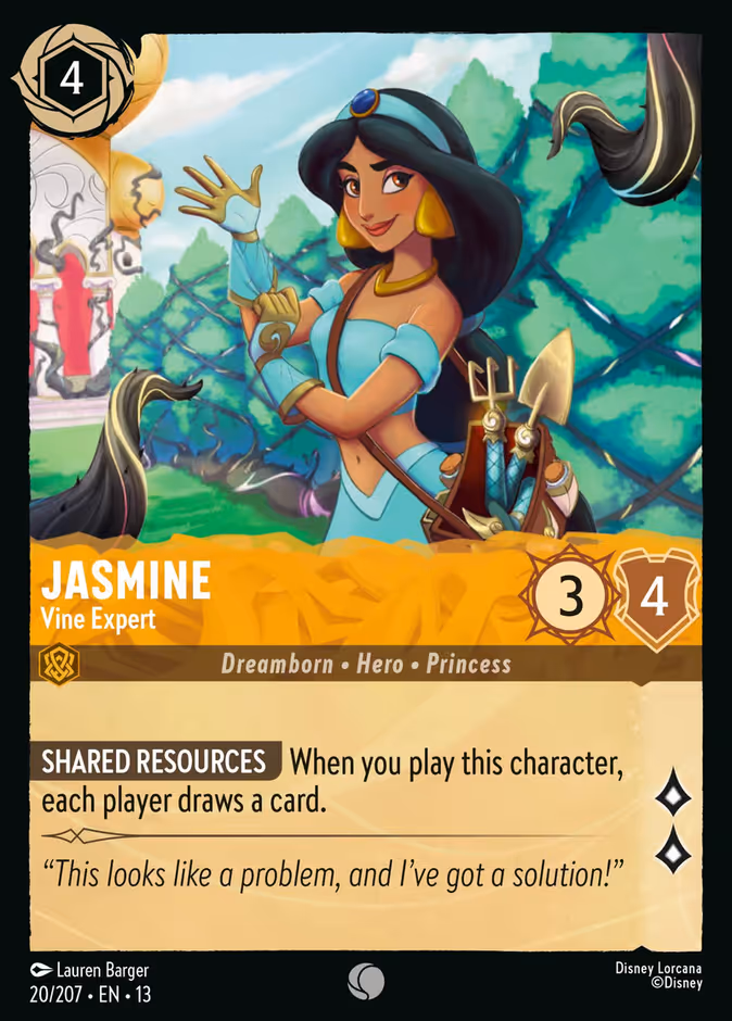 Jasmine - Vine Expert 13-20 Lorcana card