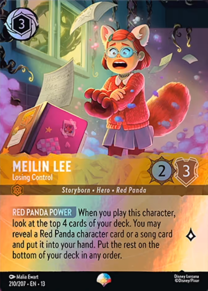 Meilin Lee - Losing Control 13-210 Lorcana card