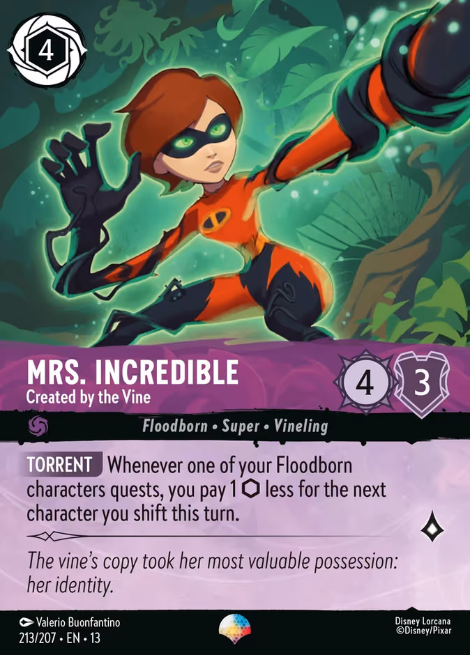 Mrs. Incredible - Created by the Vine 13-213 Lorcana card