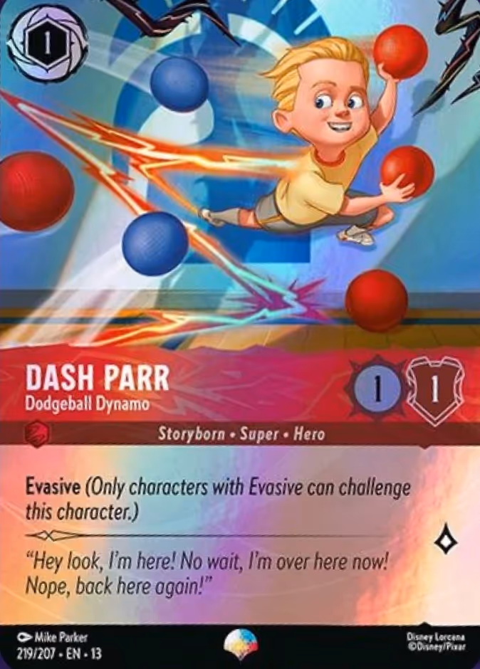 Dash Parr - Dodgeball Dynamo 13-219 Lorcana card