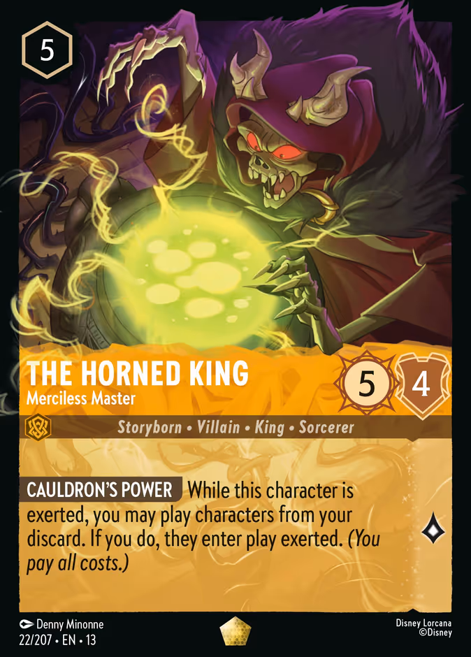 The Horned King - Merciless Master 13-22 Lorcana card