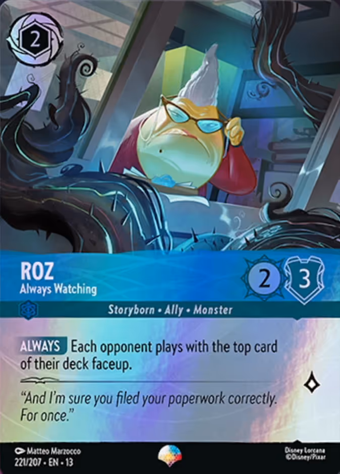 Roz - Always Watching 13-221 Lorcana card