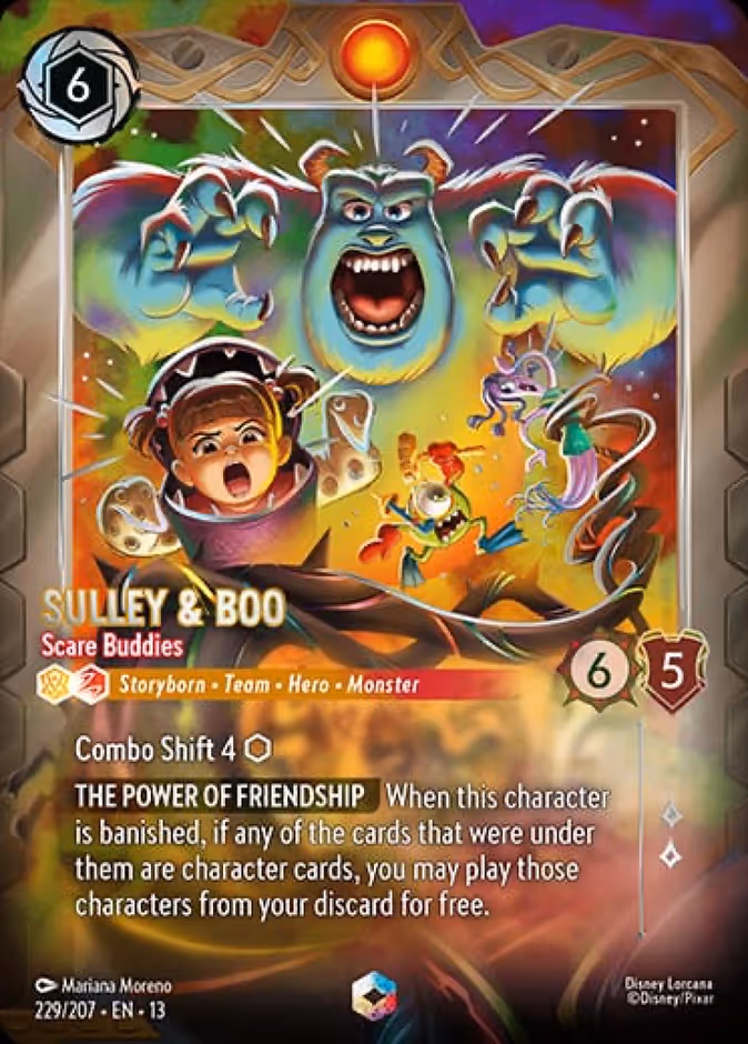 Sulley & Boo - Scare Buddies 13-229 Lorcana card