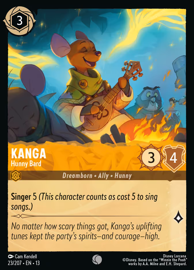 Kanga - Hunny Bard 13-23 Lorcana card