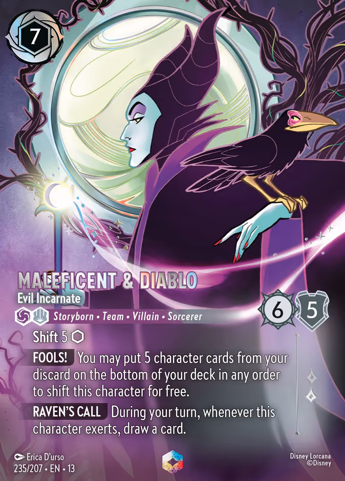 Maleficent & Diablo - Evil Incarnate 13-235 Lorcana card