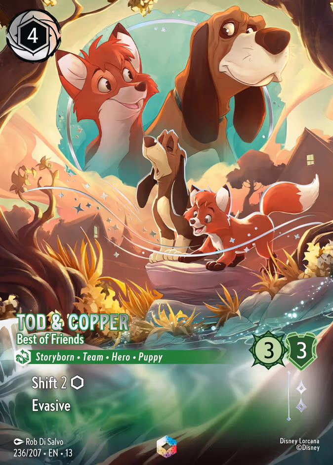 Tod & Copper - Best of Friends 13-236 Lorcana card