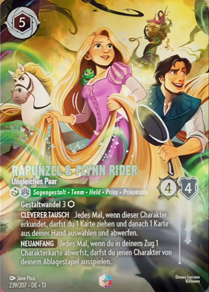 Rapunzel & Flynn Rider - Unlikely Pair 13-239 Lorcana card