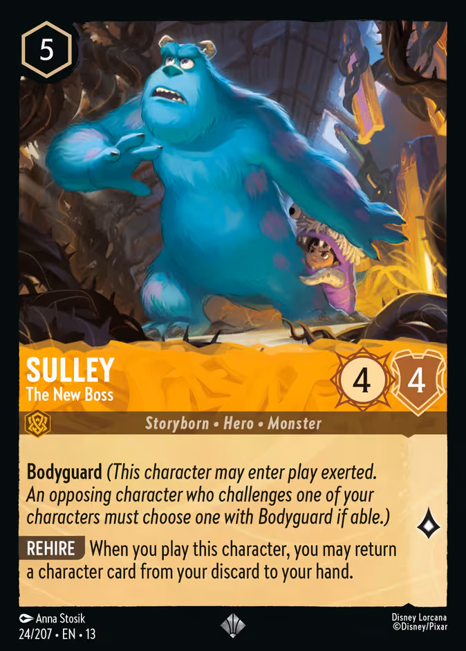 Sulley - The New Boss 13-24 Lorcana card