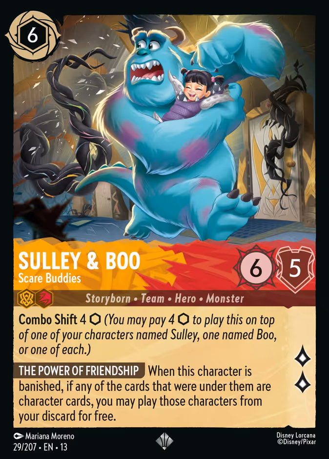 Sulley & Boo - Scare Buddies 13-29 Lorcana card