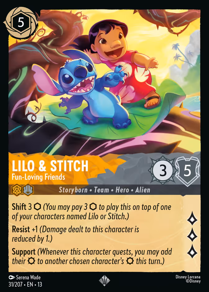 Lilo & Stitch - Fun-Loving Friends 13-31 Lorcana card