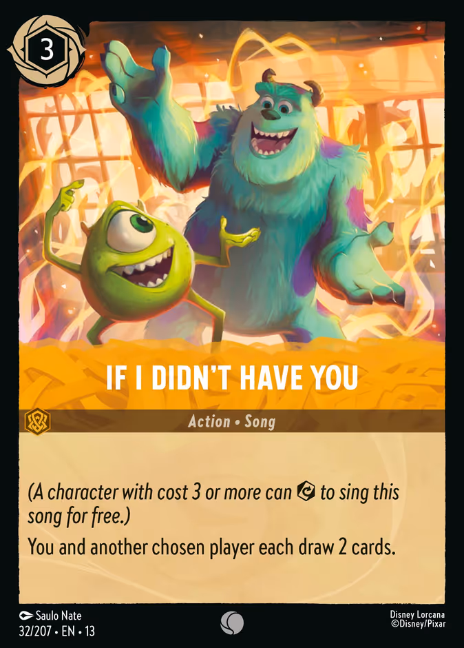 If I Didn't Have You 13-32 Lorcana card