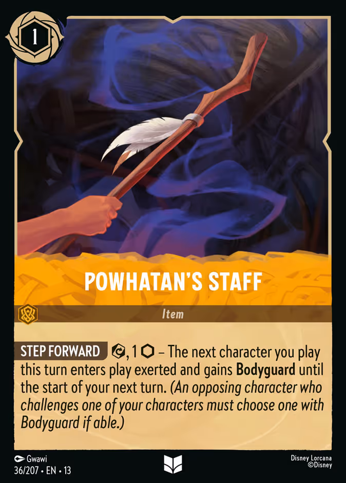 Powhatan's Staff 13-36 Lorcana card
