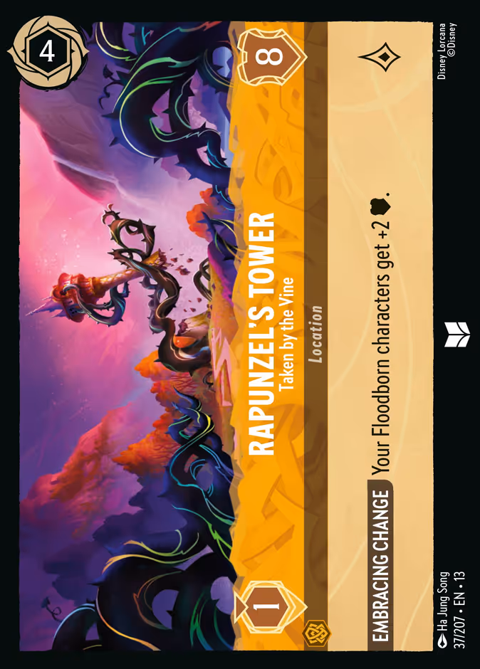 Rapunzel's Tower - Taken by the Vine 13-37 Lorcana card