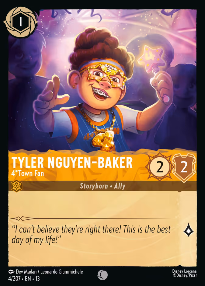 Tyler Nguyen-Baker - 4*Town Fan 13-4 Lorcana card
