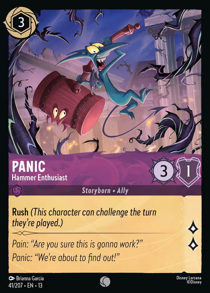 Panic - Hammer Enthusiast 13-41 Lorcana card