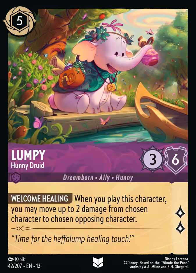 Lumpy - Hunny Druid 13-42 Lorcana card