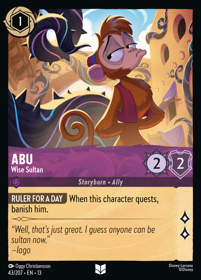 Abu - Wise Sultan 13-43 Lorcana card