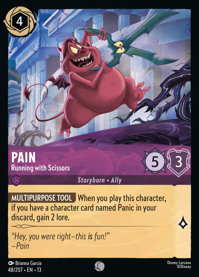 Pain - Running with Scissors 13-48 Lorcana card