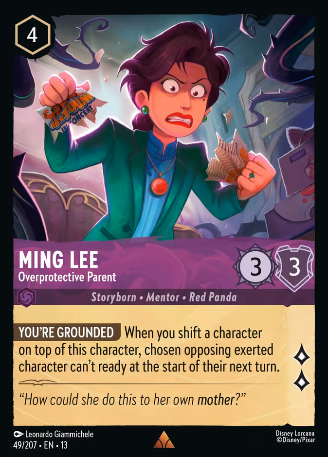 Ming Lee - Overprotective Parent 13-49 Lorcana card