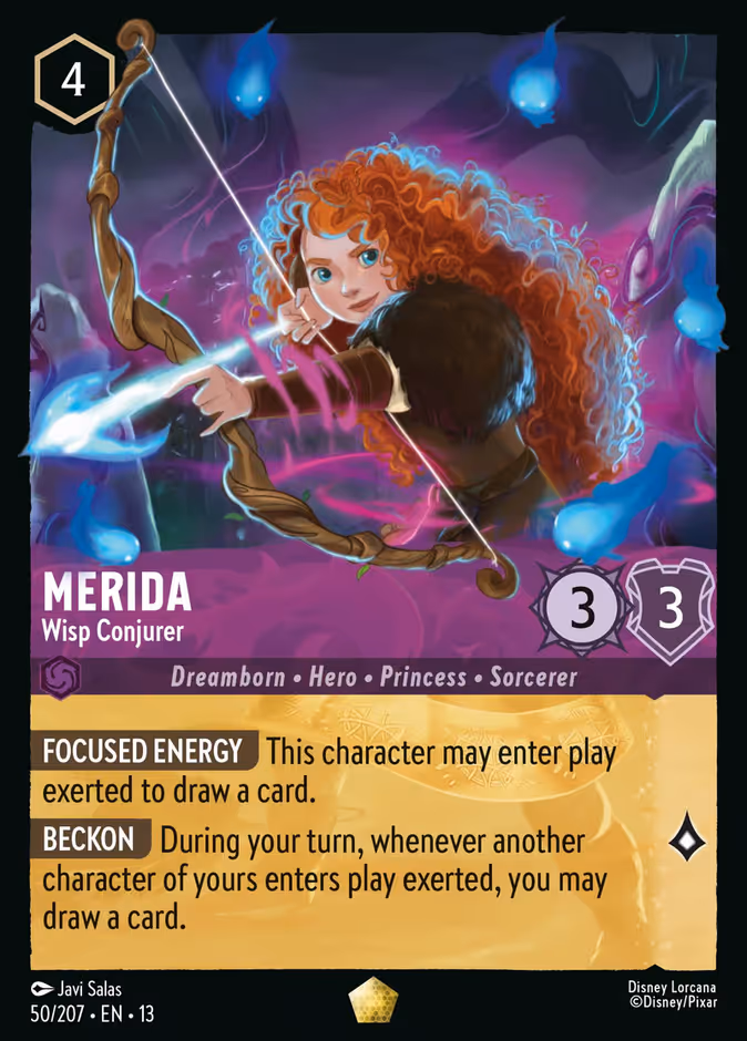 Merida - Wisp Conjurer 13-50 Lorcana card