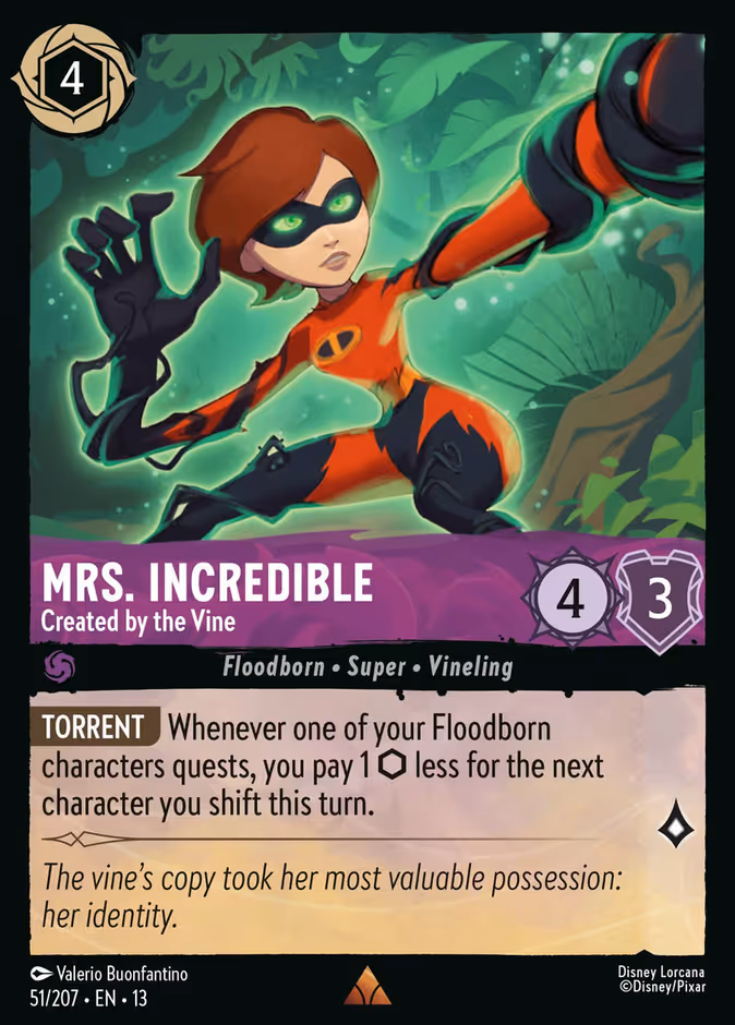 Mrs. Incredible - Created by the Vine 13-51 Lorcana card