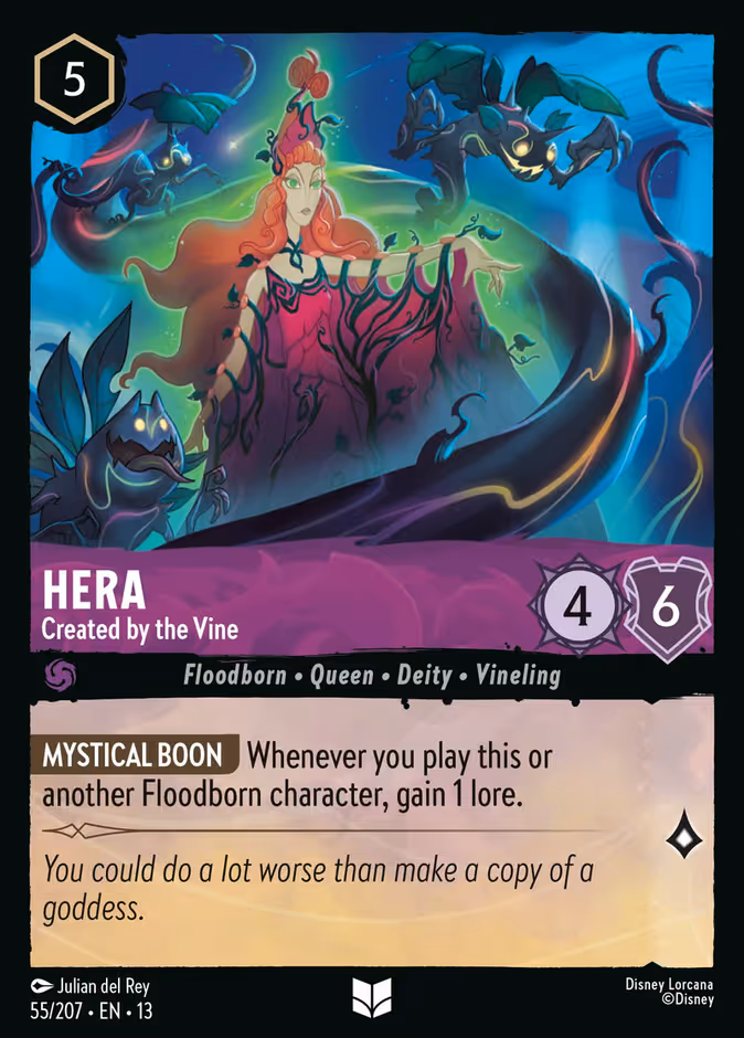 Hera - Created by the Vine 13-55 Lorcana card