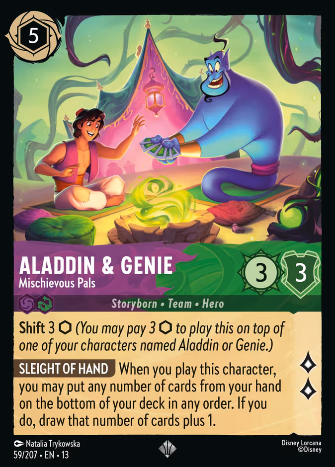 Aladdin & Genie - Mischievous Pals 13-59 Lorcana card