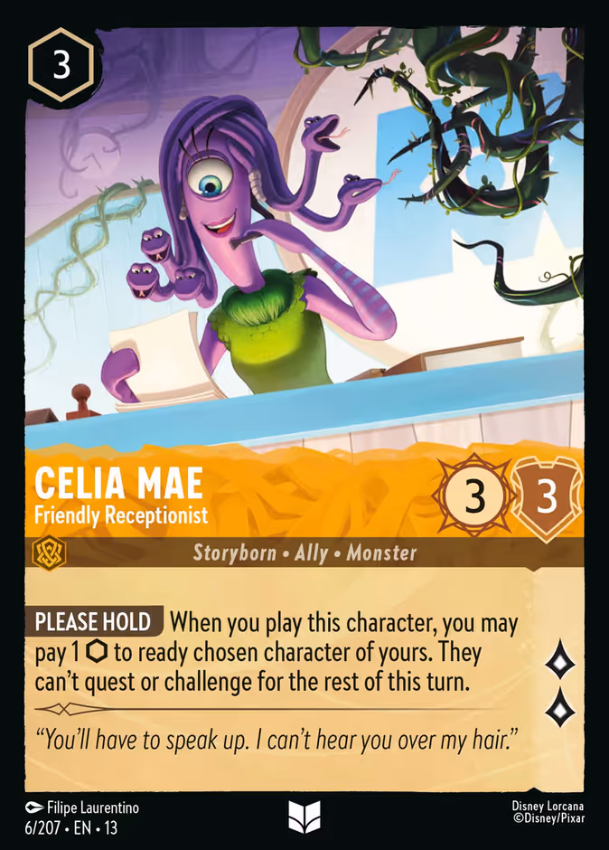 Celia Mae - Friendly Receptionist 13-6 Lorcana card